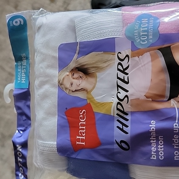 Hanes hipster plus panties 6 In the package - Picture 1 of 6